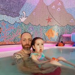 Iain and Rosie swimming pool
